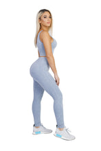 Load image into Gallery viewer, Stretch Ice Blue Leggings