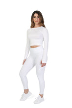 Load image into Gallery viewer, White Tech Leggings